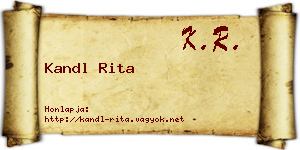 Kandl Rita névjegykártya
